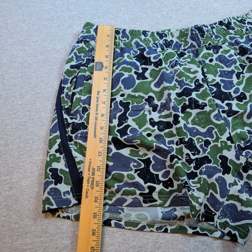Legends Luka Shorts Mens XXL 2XL Green Blue Camo Lined Athletic Training Running